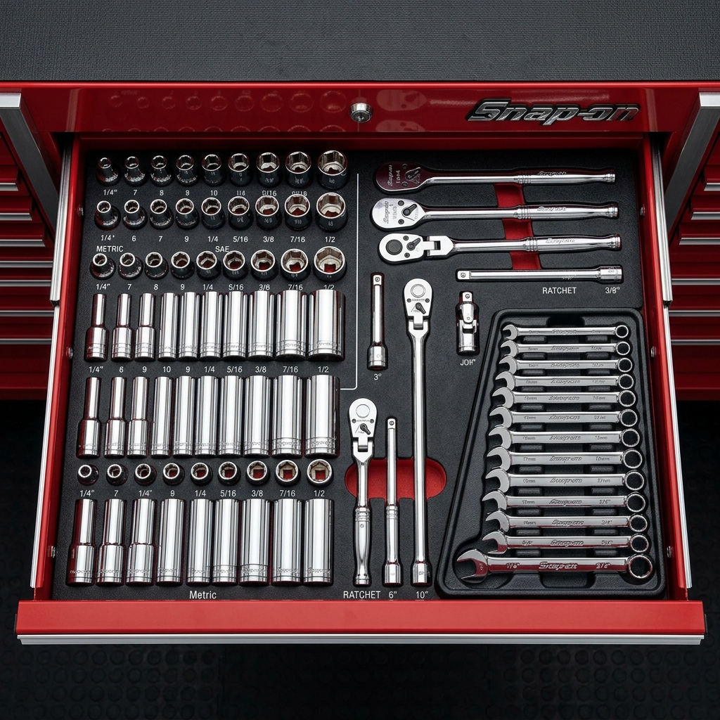 Organized professional Snap-on tool chest